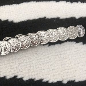 Vintage Silver Coin Elasticized Stretchy Belt